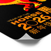 Chinese New Year 2026 Year Of The Horse New Year's Poster (Ecke)