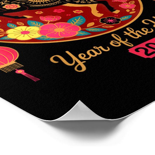 Chinese New Year 2026 Year Of-the Horse Poster (Ecke)