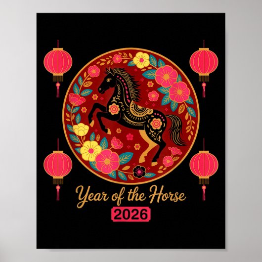 Chinese New Year 2026 Year Of-the Horse Poster (Vorne)