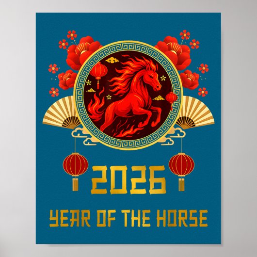 Chinese New Year 2026 Year Of The Horse  Poster (Vorne)