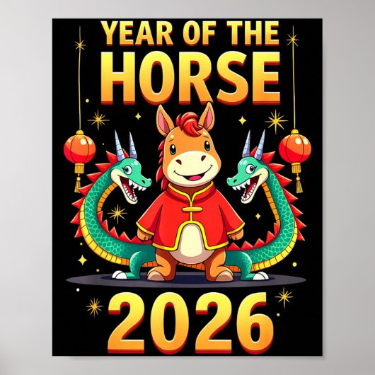 Chinese New Year 2026 Year Of The Horse  Poster (Vorne)