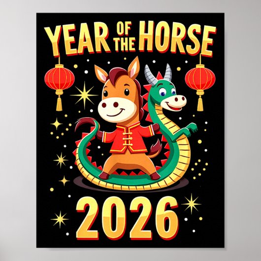 Chinese New Year 2026 Year Of The Horse Poster (Vorne)