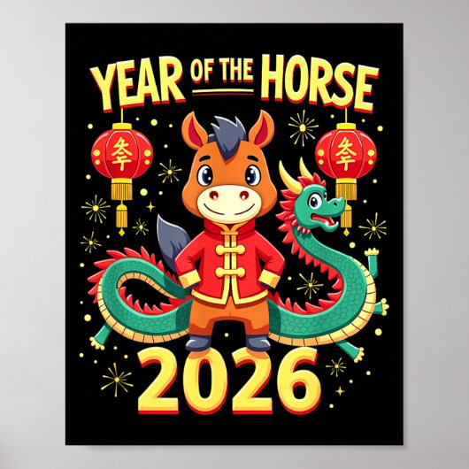 Chinese New Year 2026 Year Of The Horse  Poster (Vorne)
