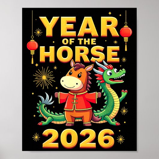 Chinese New Year 2026 Year Of The Horse  Poster (Vorne)