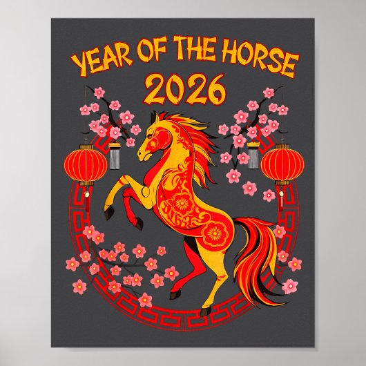 Chinese New Year 2026 Year Of The Horse  Poster (Vorne)