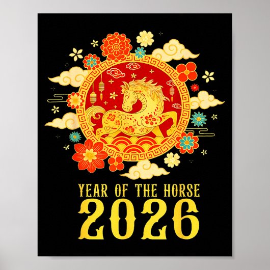 Chinese New Year 2026 Year Of The Horse  Poster (Vorne)