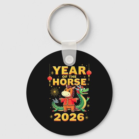 Chinese New Year 2026 Year Of The Horse Schlüsselanhänger (Vorderseite)