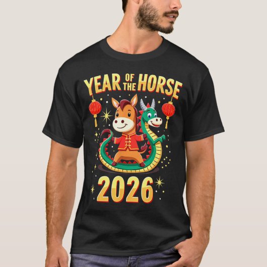Chinese New Year 2026 Year Of The Horse T-Shirt (Vorderseite)