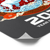 Chinese New Year 2026 Year Of The Ice Horse  Poster (Ecke)