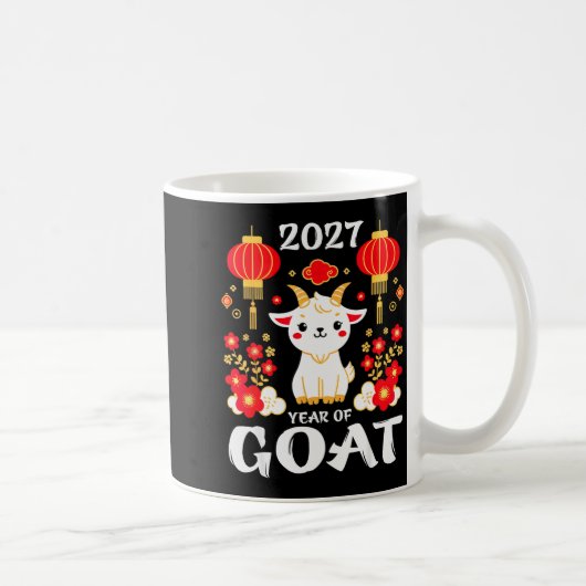 Chinese New Year 2027 Year Of The Goat 2027 New Ye Kaffeetasse (Rechts)