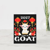 Chinese New Year 2027 Year Of The Goat 2027 New Ye Karte (Vorderseite)