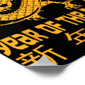 Chinese New Year Clothing Red Dragon Year Of The D Poster (Ecke)