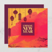 Chinese New Year Feiertagskarte (Vorne/Hinten)