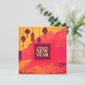 Chinese New Year Feiertagskarte (Stehend Vorderseite)