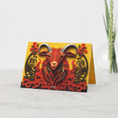 Chinese New Year Goat Ram or Sheep 2027 GC02 Karte (Rückseite)