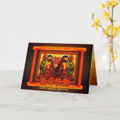 Chinese New Year Goat Ram or Sheep 2027 GC02 Karte (Gelbe Blume)