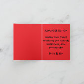 Chinese New Year Greetings Traditional Cat Karte (Innenseite)