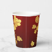 Chinese New Year Horse 2026 Gold Clouds PPC Pappbecher (Rechts)