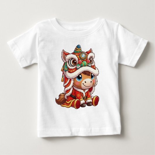 Chinese New Year Horse 2026 Zodiac Baby T-shirt (Vorderseite)