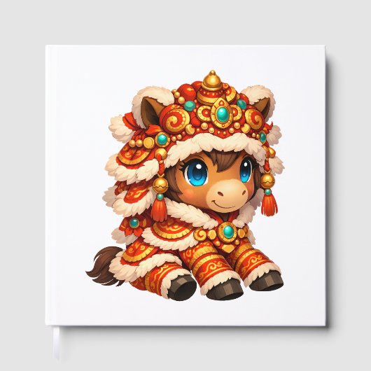 Chinese New Year Horse 2026 Zodiac Gästebuch (Vorderseite)