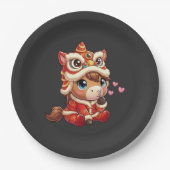 Chinese New Year Horse 2026 Zodiac Pappteller (Vorderseite)