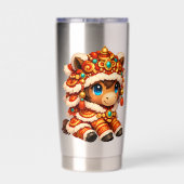 Chinese New Year Horse 2026 Zodiac Thermobecher (Rückseite)