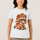 Chinese New Year Horse 2026 Zodiac Tri-Blend Shirt (Vorderseite)
