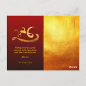 Chinese New Year Horse Disco style with Texts HPc Postkarte (Rückseite)