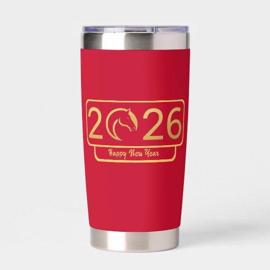 Chinese New Year Horse Perfect Gift Thermobecher (Vorderseite)