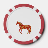 Chinese New Year Horse with Dragon Phoenix Pokerchips (Rückseite)