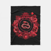 Chinese New Year Lunar New Year Of The Snake 2025  Fleecedecke (Vorderseite)
