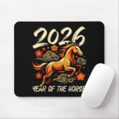 Chinese New Year Lunar Year Of The Horse 2026 Mousepad (Mit Mouse)