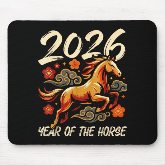 Chinese New Year Lunar Year Of The Horse 2026  Mousepad (Vorne)