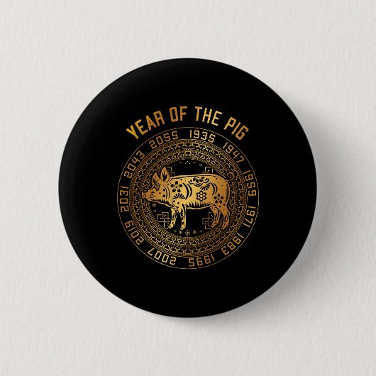 Chinese New Year Of G Chinese Zodiac Year 2031 Button (Vorderseite)