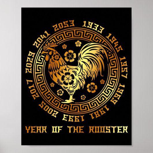 Chinese New Year Of Rooster Chinese Zodiac Year 20 Poster (Vorne)