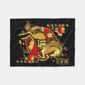 Chinese New Year Of The Horse 2026 Lantern Zodiac Fleecedecke (Vorderseite (Horizontal))