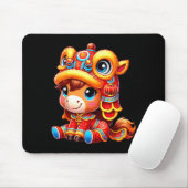 Chinese New Year Of The Horse 2026 Lunar New Year Mousepad (Mit Mouse)