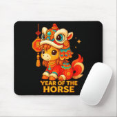 Chinese New Year Of The Horse 2026 Lunar New Year Mousepad (Mit Mouse)