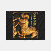 Chinese New Year Of The Horse Chinese Zodiac Year  Fleecedecke (Vorderseite (Horizontal))