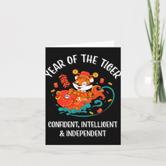 Chinese New Year Of The Tiger 2022 Karte (Vorderseite)