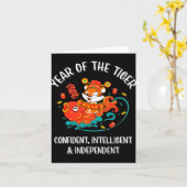 Chinese New Year Of The Tiger 2022 Karte (Gelbe Blume)