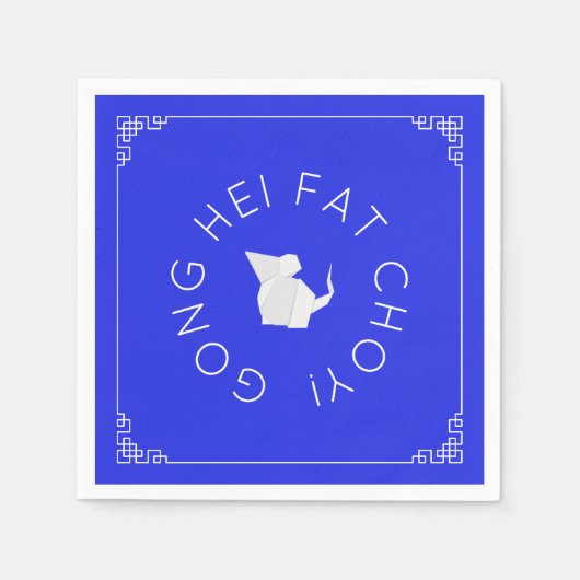 Chinese New Year Origami Rat Serviette (Vorderseite)