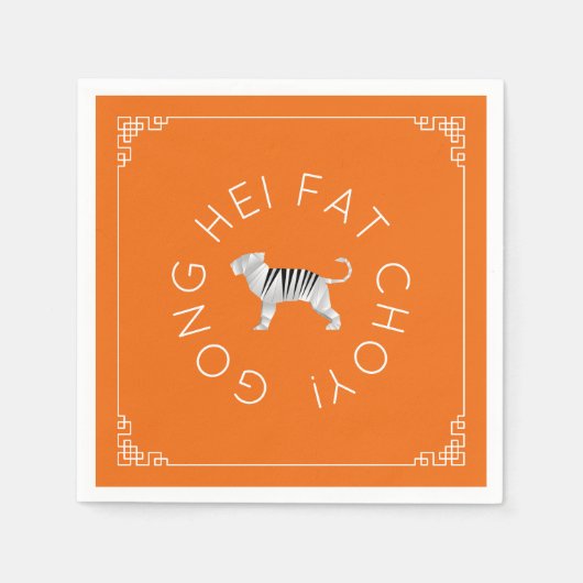 Chinese New Year Origami Tiger Serviette (Vorderseite)