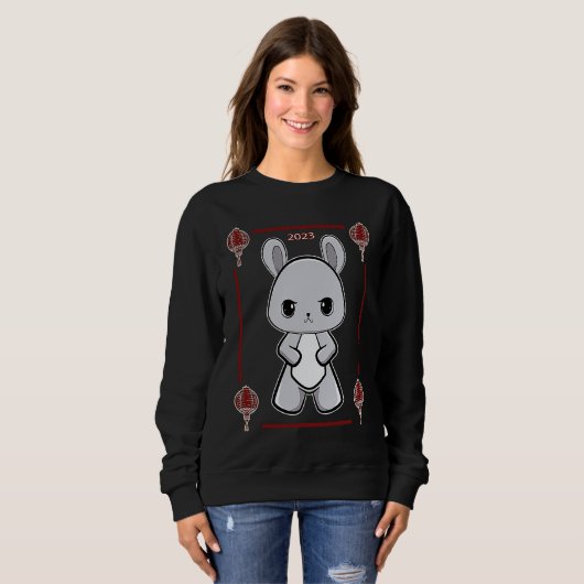 Chinese New Year Rabbit  1 Sweatshirt (Vorne ganz)