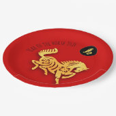 Chinese New Year Red Golden Horse 2026 PP Pappteller (Schrägansicht)