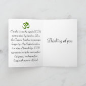 Chinese OM greeting card Karte (Innenseite)