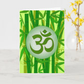 Chinese OM greeting card Karte (Gelbe Blume)