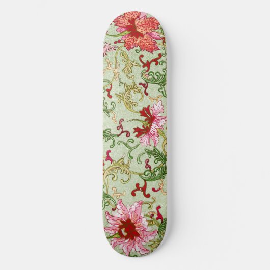 "Chinese Ornament" Inspired William Morris Style Skateboard (Vorderseite)