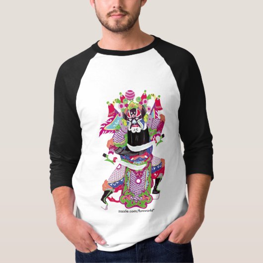 Chinese-Peking-Opern-Krieger T-Shirt (Vorderseite)