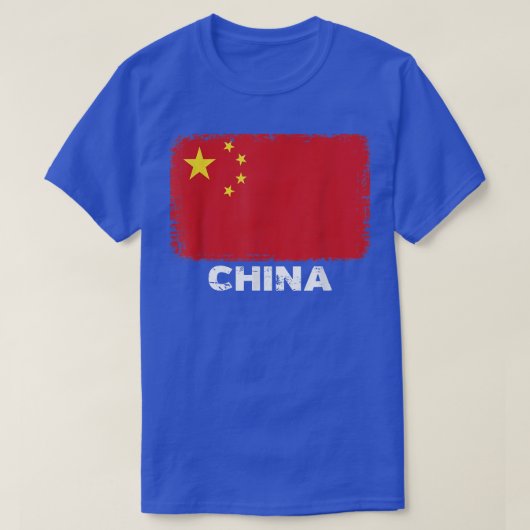 Chinese people Vintage China Flag T-Shirt (Design vorne)